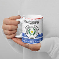 Paraguay Christmas Ceramic Mug with Red-White-Blue Design, National Seal, and Santa Motif - Wonder Print Shop
