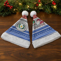 Paraguay Christmas Santa Hat with Red-White-Blue Design, National Seal, and Santa Motif - Wonder Print Shop