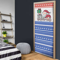 Paraguay Christmas Door Cover with Red-White-Blue Design, National Seal, and Santa Motif - Wonder Print Shop