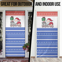 Paraguay Christmas Door Cover with Red-White-Blue Design, National Seal, and Santa Motif - Wonder Print Shop