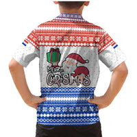 Paraguay Christmas Family Matching Mermaid Dress and Hawaiian Shirt with Red-White-Blue Design, National Seal, and Santa Motif - Wonder Print Shop