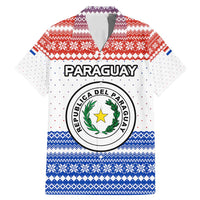 Paraguay Christmas Family Matching Mermaid Dress and Hawaiian Shirt with Red-White-Blue Design, National Seal, and Santa Motif - Wonder Print Shop