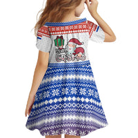Paraguay Christmas Family Matching Off Shoulder Maxi Dress and Hawaiian Shirt with Red-White-Blue Design, National Seal, and Santa Motif - Wonder Print Shop