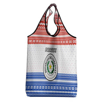 Paraguay Christmas Grocery Bag with Red-White-Blue Design, National Seal, and Santa Motif - Wonder Print Shop