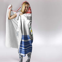 Paraguay Christmas Hooded Blanket with Red-White-Blue Design, National Seal, and Santa Motif - Wonder Print Shop