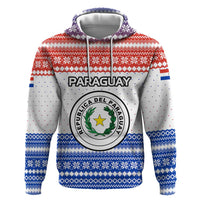 Paraguay Christmas Hoodie with Red-White-Blue Design, National Seal, and Santa Motif - Wonder Print Shop