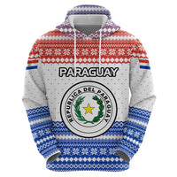 Paraguay Christmas Hoodie with Red-White-Blue Design, National Seal, and Santa Motif - Wonder Print Shop