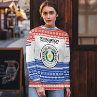 Paraguay Christmas Ugly Christmas Sweater with Red-White-Blue Design, National Seal, and Santa Motif - Wonder Print Shop