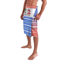 Paraguay Christmas Lavalava with Red-White-Blue Design, National Seal, and Santa Motif - Wonder Print Shop
