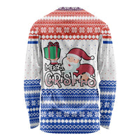 Paraguay Christmas Long Sleeve Shirt with Red-White-Blue Design, National Seal, and Santa Motif - Wonder Print Shop