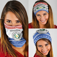 Paraguay Christmas Neck Gaiter with Red-White-Blue Design, National Seal, and Santa Motif - Wonder Print Shop