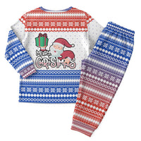 Paraguay Christmas Pajama Set with Red-White-Blue Design, National Seal, and Santa Motif - Wonder Print Shop
