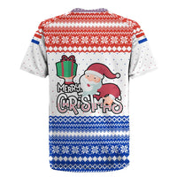 Paraguay Christmas Rugby Jersey with Red-White-Blue Design, National Seal, and Santa Motif - Wonder Print Shop