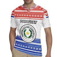 Paraguay Christmas Rugby Jersey with Red-White-Blue Design, National Seal, and Santa Motif - Wonder Print Shop