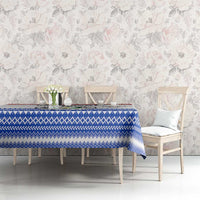 Paraguay Christmas Tablecloth with Red-White-Blue Design, National Seal, and Santa Motif - Wonder Print Shop