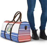 Paraguay Christmas Travel Bag with Red-White-Blue Design, National Seal, and Santa Motif - Wonder Print Shop