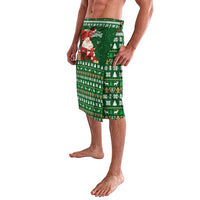 Paraguay Christmas Lavalava with Green Festive Pattern, Map and Flag Motif, and Santa Illustration - Wonder Print Shop