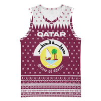 Qatar Christmas Basketball Jersey with Maroon-White Design, National Emblem, and Camel Motif - Wonder Print Shop