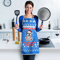 Christmas Stalker Bulldog Apron Xmas Holiday Patterns - Wonder Print Shop