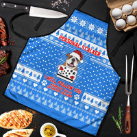 Christmas Stalker Bulldog Apron Xmas Holiday Patterns - Wonder Print Shop