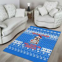 Christmas Stalker Bulldog Area Rug Xmas Holiday Patterns - Wonder Print Shop