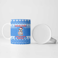 Christmas Stalker Bulldog Ceramic Mug Xmas Holiday Patterns - Wonder Print Shop
