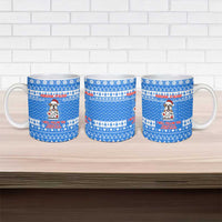 Christmas Stalker Bulldog Ceramic Mug Xmas Holiday Patterns - Wonder Print Shop