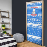Christmas Stalker Bulldog Door Cover Xmas Holiday Patterns - Wonder Print Shop