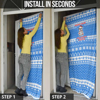 Christmas Stalker Bulldog Door Cover Xmas Holiday Patterns - Wonder Print Shop