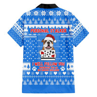 Christmas Stalker Bulldog Family Matching Off Shoulder Maxi Dress and Hawaiian Shirt Xmas Holiday Patterns - Wonder Print Shop