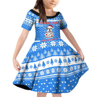 Christmas Stalker Bulldog Family Matching Off Shoulder Short Dress and Hawaiian Shirt Xmas Holiday Patterns - Wonder Print Shop