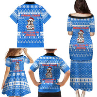 Christmas Stalker Bulldog Family Matching Puletasi and Hawaiian Shirt Xmas Holiday Patterns - Wonder Print Shop