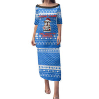 Christmas Stalker Bulldog Family Matching Puletasi and Hawaiian Shirt Xmas Holiday Patterns - Wonder Print Shop