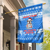 Christmas Stalker Bulldog Garden Flag Xmas Holiday Patterns - Wonder Print Shop