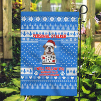 Christmas Stalker Bulldog Garden Flag Xmas Holiday Patterns - Wonder Print Shop