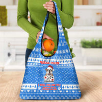 Christmas Stalker Bulldog Grocery Bag Xmas Holiday Patterns - Wonder Print Shop