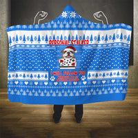 Christmas Stalker Bulldog Hooded Blanket Xmas Holiday Patterns - Wonder Print Shop