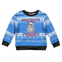 Christmas Stalker Bulldog Kid Ugly Christmas Sweater Xmas Holiday Patterns - Wonder Print Shop