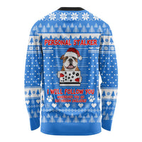 Christmas Stalker Bulldog Long Sleeve Shirt Xmas Holiday Patterns - Wonder Print Shop