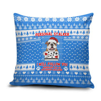 Christmas Stalker Bulldog Pillow Cover Xmas Holiday Patterns - Wonder Print Shop