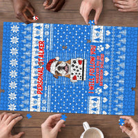 Christmas Stalker Bulldog Puzzle Xmas Holiday Patterns - Wonder Print Shop