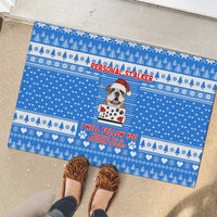Christmas Stalker Bulldog Rubber Doormat Xmas Holiday Patterns - Wonder Print Shop