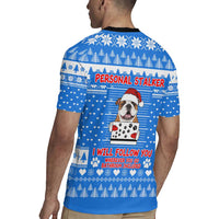 Christmas Stalker Bulldog Rugby Jersey Xmas Holiday Patterns - Wonder Print Shop