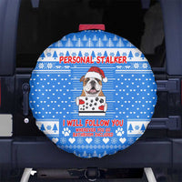 Christmas Stalker Bulldog Spare Tire Cover Xmas Holiday Patterns - Wonder Print Shop