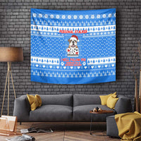 Christmas Stalker Bulldog Tapestry Xmas Holiday Patterns - Wonder Print Shop