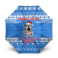 Christmas Stalker Bulldog Umbrella Xmas Holiday Patterns - Wonder Print Shop