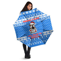 Christmas Stalker Bulldog Umbrella Xmas Holiday Patterns - Wonder Print Shop