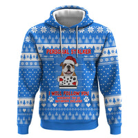 Christmas Stalker Bulldog Zip Hoodie Xmas Holiday Patterns - Wonder Print Shop