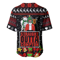 Christmas Straight Outta Gangsta Claus Baseball Jersey Xmas Holiday Patterns - Wonder Print Shop