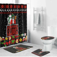 Christmas Straight Outta Gangsta Claus Bathroom Set Xmas Holiday Patterns - Wonder Print Shop
